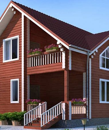 Гелиос, дом из клееного бруса, 150 м2