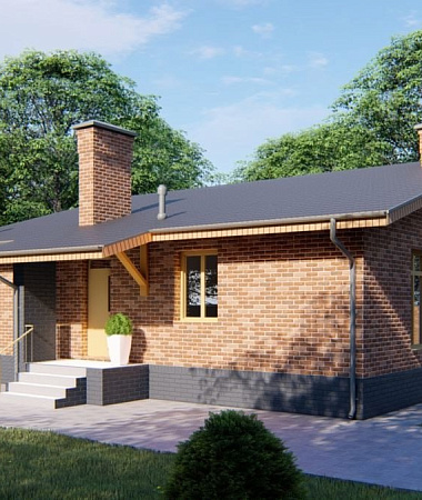 Влас, дом из газоблока, 88 м2