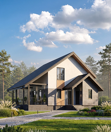 Хризолит, дом из газоблока, 121 м2