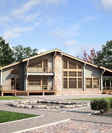 Прайд, дом из клееного бруса, 205 м2