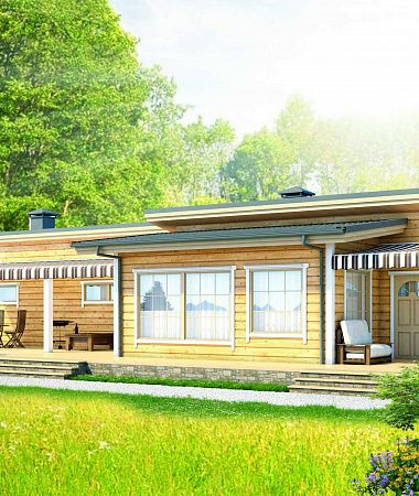 Сувенир, дом из клееного бруса, 127 м2