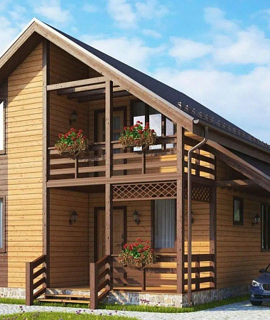 Лепесток, дом из газоблока, 116 м2