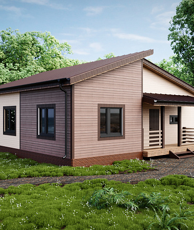 Макар, каркасный дом, 91 м2