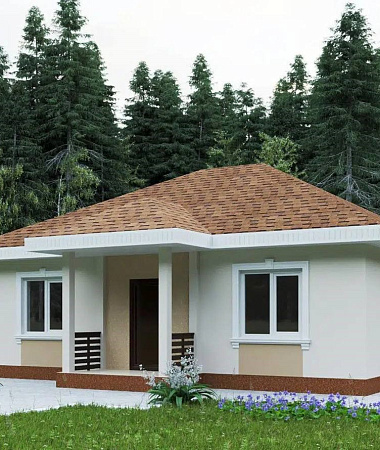 Арктур, дом из газоблока, 80 м2