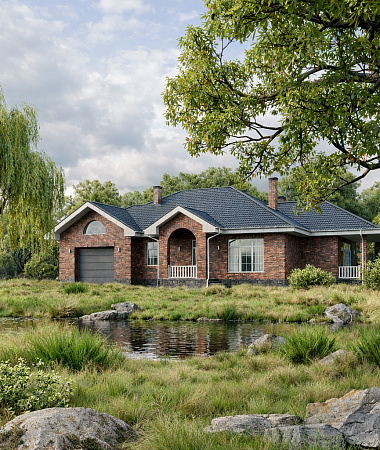 Трюфель, дом из газоблока, 192 м2