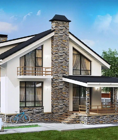 Маргаритка, дом из газоблока, 219 м2