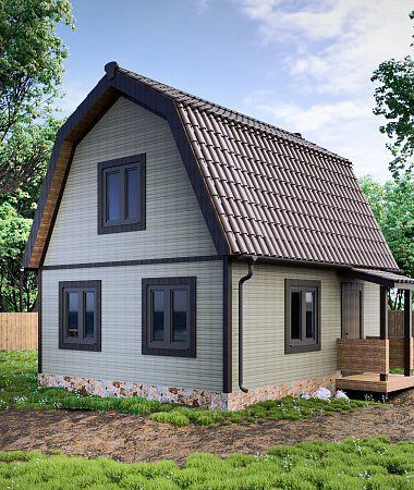 Воробей, каркасный дом, 64 м2