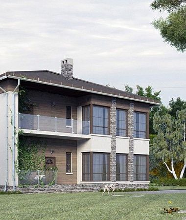 Гластер, монолитно-каркасный дом, 255 м2