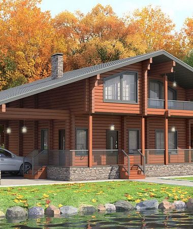 Метеор, дом из клееного бруса, 135 м2