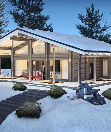 Чародейка, дом из клееного бруса, 147 м2