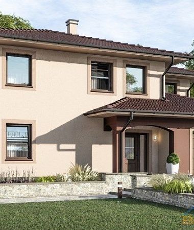 Выразительный, дом из газоблока, 233 м2