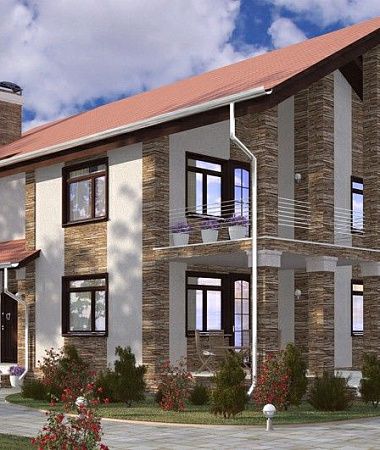 Вега, монолитно-каркасный дом, 201 м2