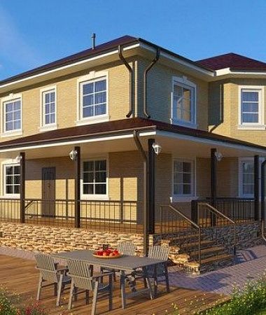 Элегантус, каркасный дом, 174 м2