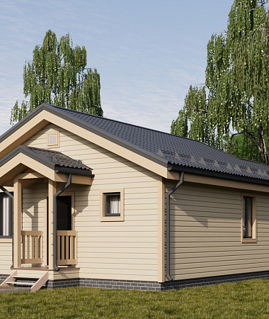 Минестроне, дом из газоблока, 74 м2