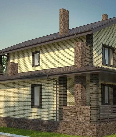 Домовой, дом из газоблока, 157 м2