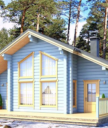 Союз, дом из клееного бруса, 100 м2