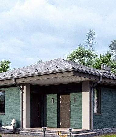 Ибис, дом из газоблока, 92 м2