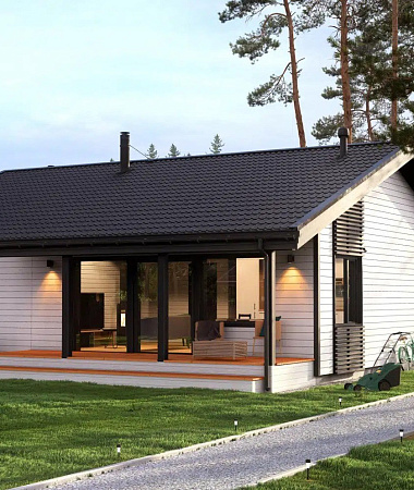 Вьюга, дом из газоблока, 91 м2